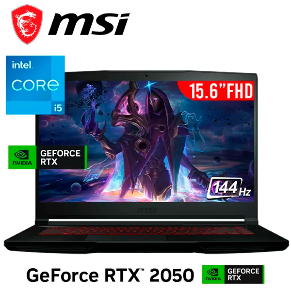 LAPTOP MSI THIN GF63 12UCX-898US INTEL CORE I5 12450H / 16GB RAM / 1TB SSD / 15.6″FHD 144HZ / NVIDIA RTX 2050 4GB / WINDOWS 11