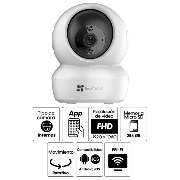 CÁMARA SEGURIDAD EZVIZ C6N IP/ 2MP 1080P/ WIFI 2.4GHZ/ LENTE 4MM